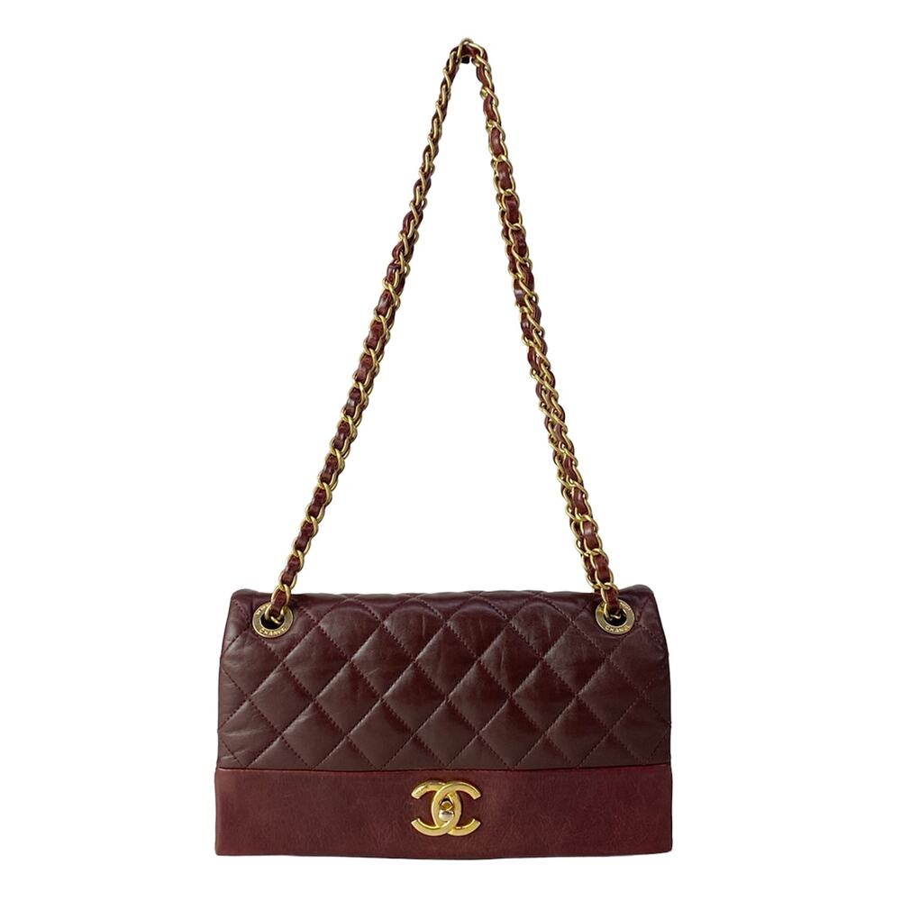 Chanel Single Flap Matelasse Shoulder Bag Lambskin Vintage Calf - Picture 1 of 16